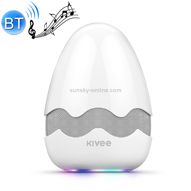 KIVEE KV-MW01 Tone Color Light Bluetooth Speaker, Support TF & FM & Voice Call(White) KIVEE KV-MW01 Tone Color Light Bluetooth Speaker, Support TF & FM & Voice Call(White)