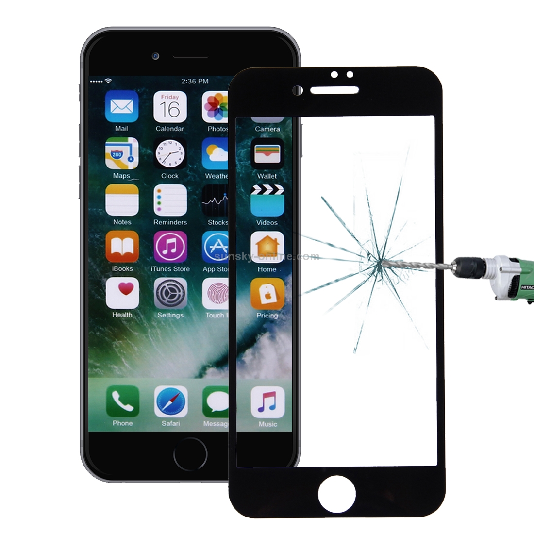 For iPhone 7 Plus Silk Printing Screen Protector 0.26mm 9H Surface Hardness 2.5D Explosion-proof Tempered Glass Screen Film(Black) For iPhone 7 Plus Silk Printing Screen Protector 0.26mm 9H Surface Hardness 2.5D Explosion-proof Tempered Glass Screen Film(Black)