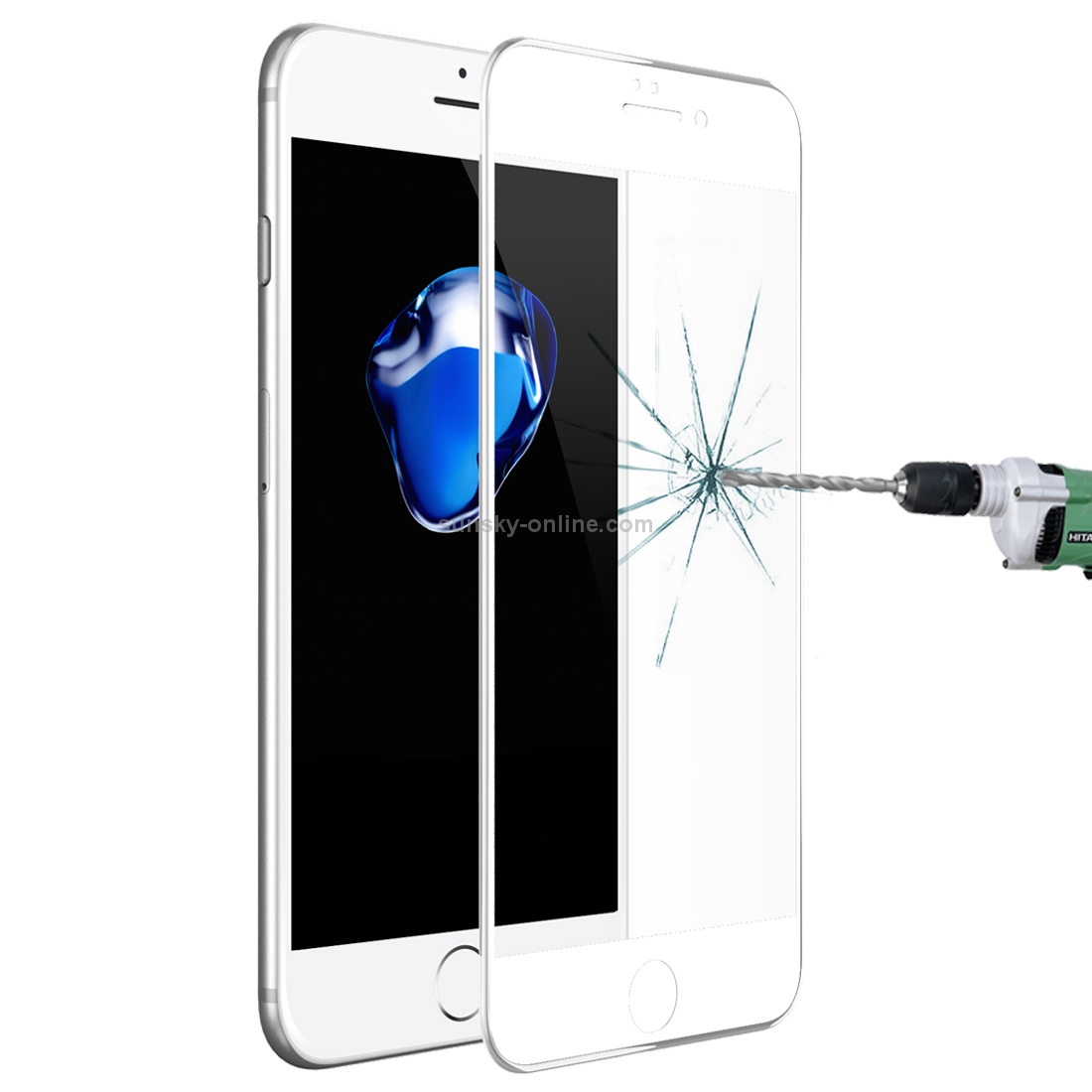 Baseus For iPhone 7 Plus 0.3mm 9H Surface Hardness Silicone Edge Colorized Silk-screen Tempered Glass Full Screen Film(White) Baseus For iPhone 7 Plus 0.3mm 9H Surface Hardness Silicone Edge Colorized Silk-screen Tempered Glass Full Screen Film(White)