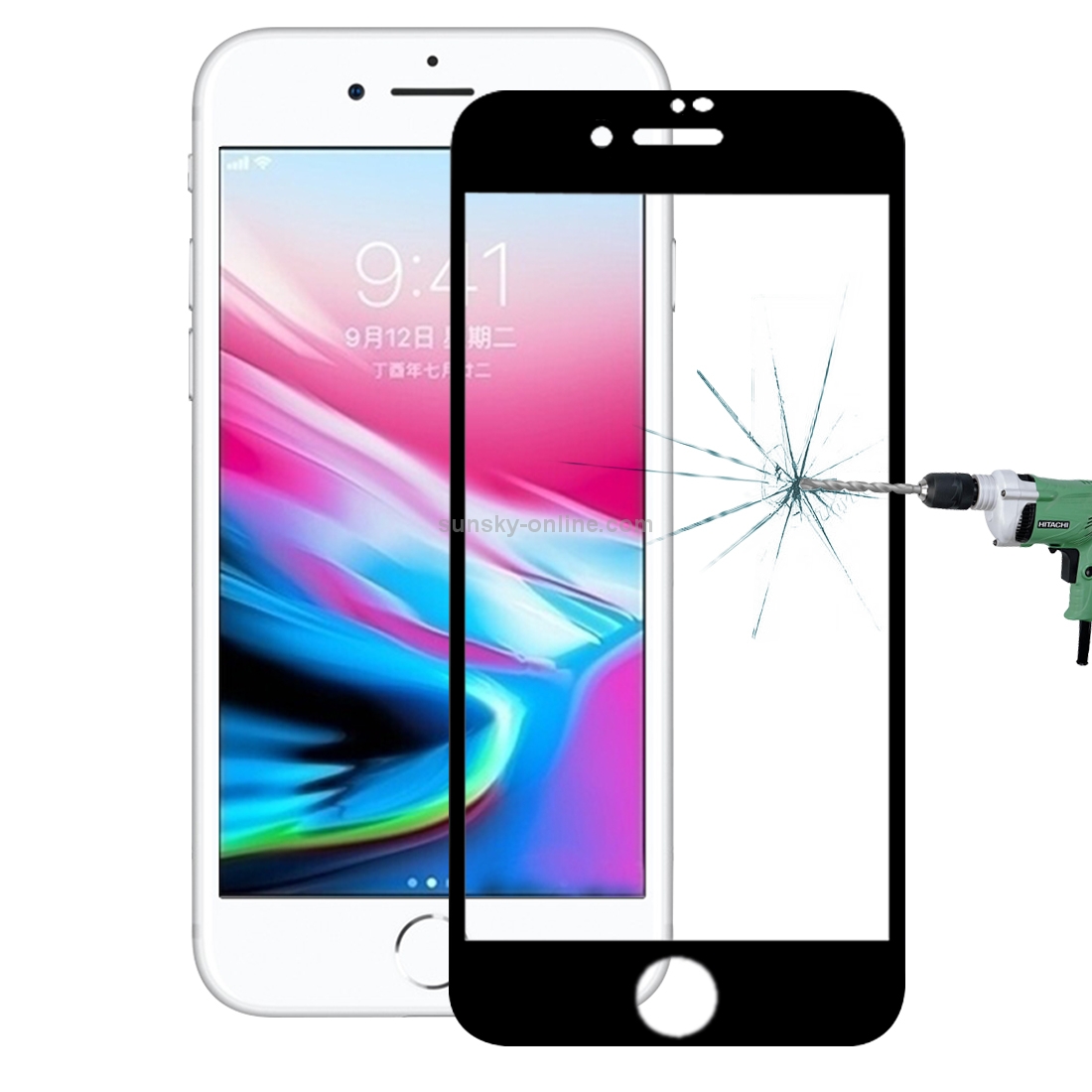 For iPhone SE 2020 / 8 / 7 0.3mm 9H Surface Hardness 4D Curved Full Screen Tempered Glass Screen Protector(Black) For iPhone SE 2020 / 8 / 7 0.3mm 9H Surface Hardness 4D Curved Full Screen Tempered Glass Screen Protector(Black)