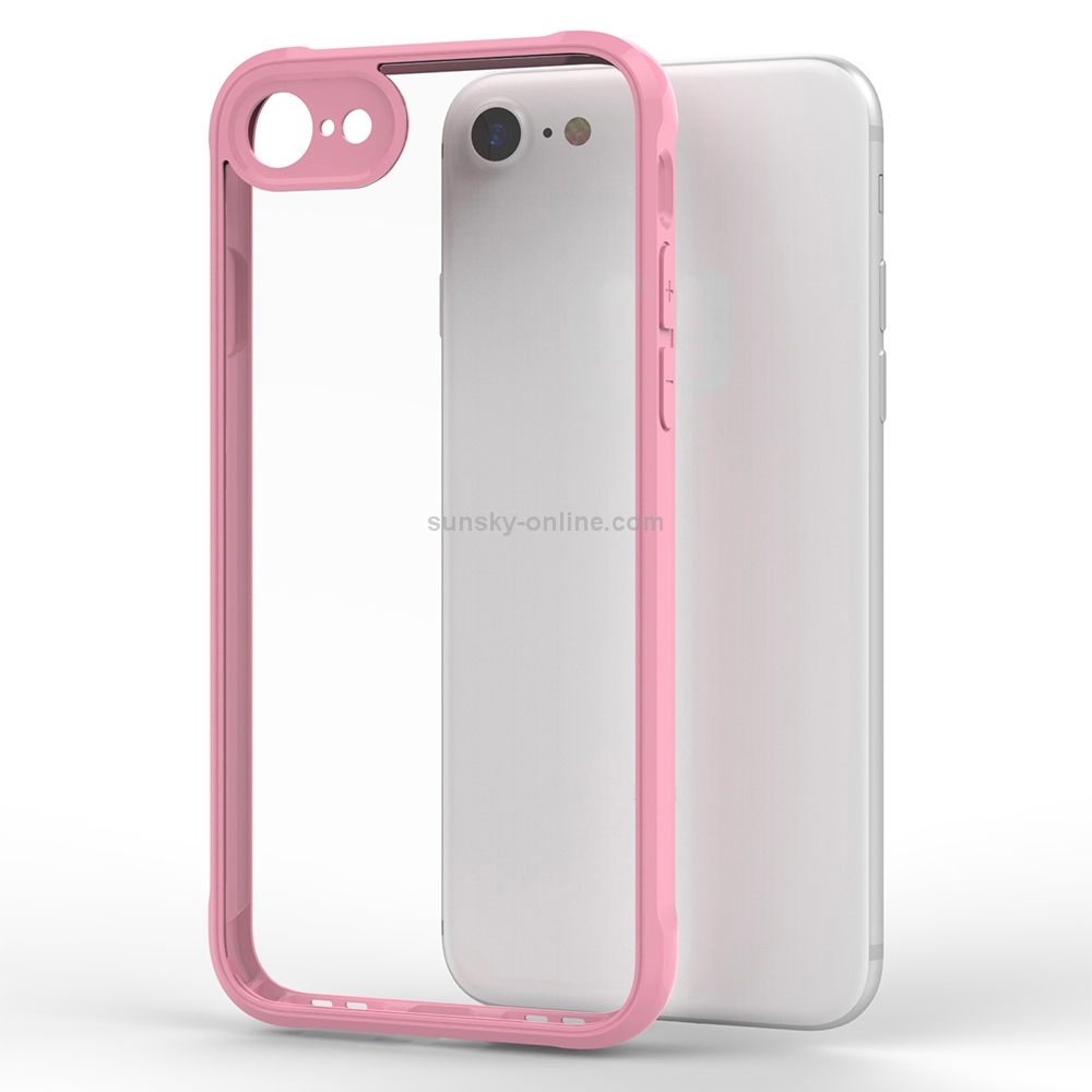 Transparent Acrylic + TPU Airbag Shockproof Case For iPhone SE 2020 & 8 & 7 (Pink) Transparent Acrylic + TPU Airbag Shockproof Case For iPhone SE 2020 & 8 & 7 (Pink)