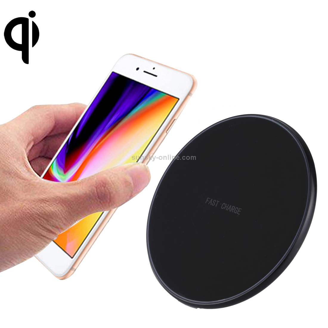 DC 9V 1.67A / 5V 1A Universal Round Shape Qi Standard Fast Wireless Charger with Indicator Light DC 9V 1.67A / 5V 1A Universal Round Shape Qi Standard Fast Wireless Charger with Indicator Light