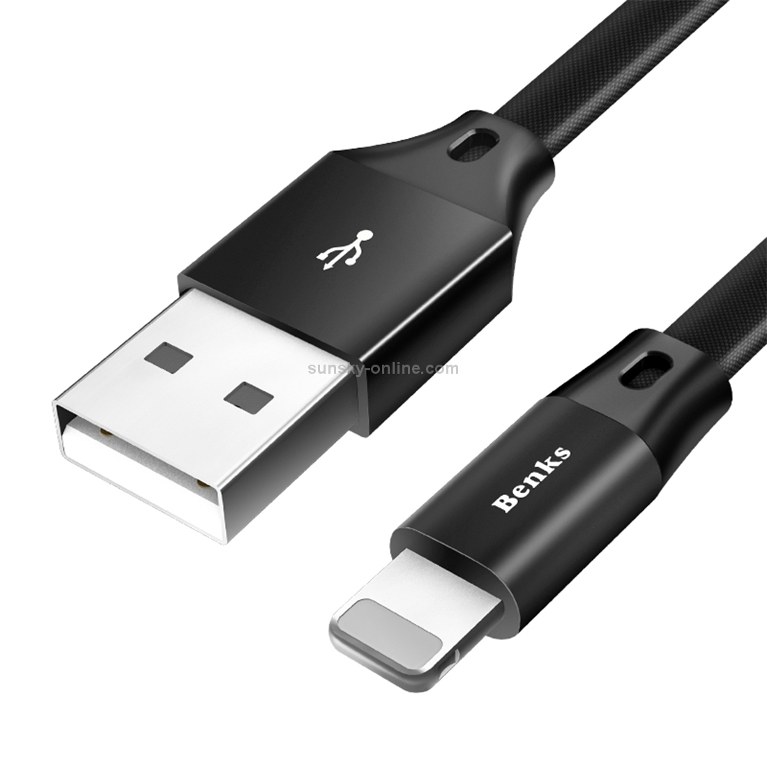 Benks 25cm 2A Output 8 Pin to USB 2.0 Aluminium Alloy + High-stretch Wire Data Transfers Charging Lightning Cable Benks 25cm 2A Output 8 Pin to USB 2.0 Aluminium Alloy + High-stretch Wire Data Transfers Charging Lightning Cable
