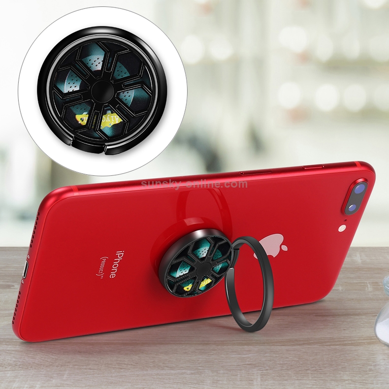 Metal Ring Wheel Profile Phone Bracket Holder (Black) Metal Ring Wheel Profile Phone Bracket Holder (Black)