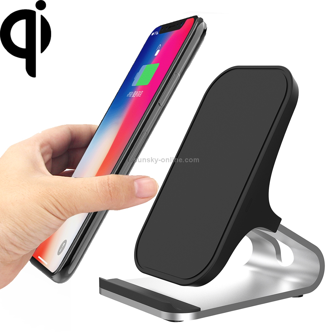 HAMTOD M5 15W Intelligent Dual Coil Design Qi Standard Holder Wireless Charger with Indicator Light, Support Fast Charging(Silver) HAMTOD M5 15W Intelligent Dual Coil Design Qi Standard Holder Wireless Charger with Indicator Light, Support Fast Charging(Silver)