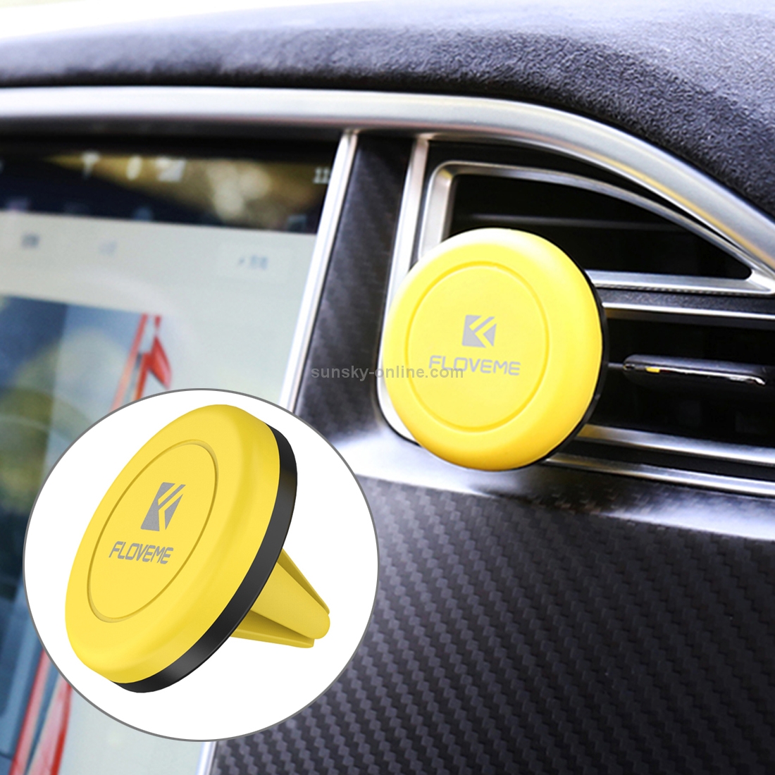 FLOVEME Universal Magnetic Car Air Outlet Vent Mount Phone Holder ABS Plastic Stand FLOVEME Universal Magnetic Car Air Outlet Vent Mount Phone Holder ABS Plastic Stand