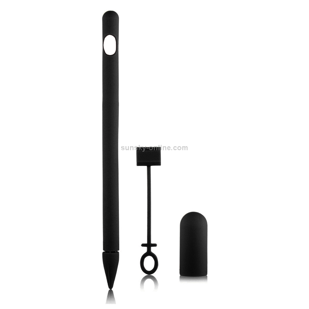 Silicone Pen Case Apple Pen Case Anti-lost Dustproof Four-piece (Black) Silicone Pen Case Apple Pen Case Anti-lost Dustproof Four-piece (Black)