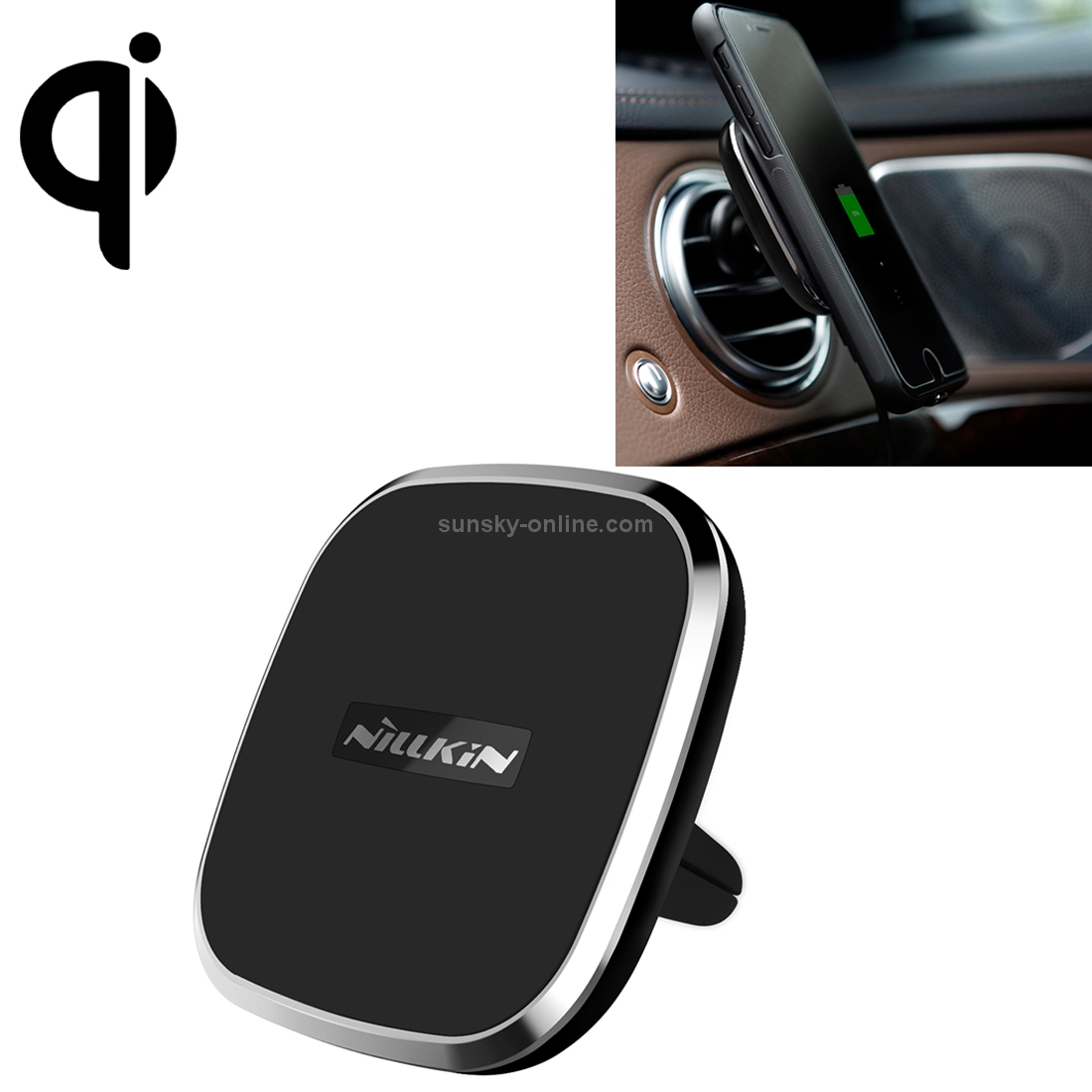NILLKIN 5V 1A (Max) Output Smart Car Magnetic Qi Standard Wireless Charger II, A Type NILLKIN 5V 1A (Max) Output Smart Car Magnetic Qi Standard Wireless Charger II, A Type