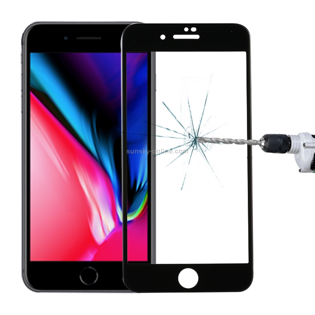 For iPhone 8 / 7 0.3mm 9H Surface Hardness Curved Full Screen Tempered Glass Screen Protector(Black) For iPhone 8 / 7 0.3mm 9H Surface Hardness Curved Full Screen Tempered Glass Screen Protector(Black)