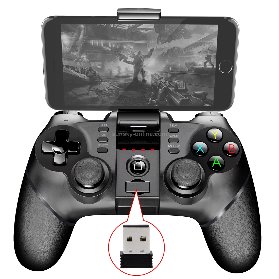 ipega PG-9076 3 in 1 Bluetooth Game Controller Gamepad with 2.4GHz Receiver and Cable ipega PG-9076 3 in 1 Bluetooth Game Controller Gamepad with 2.4GHz Receiver and Cable