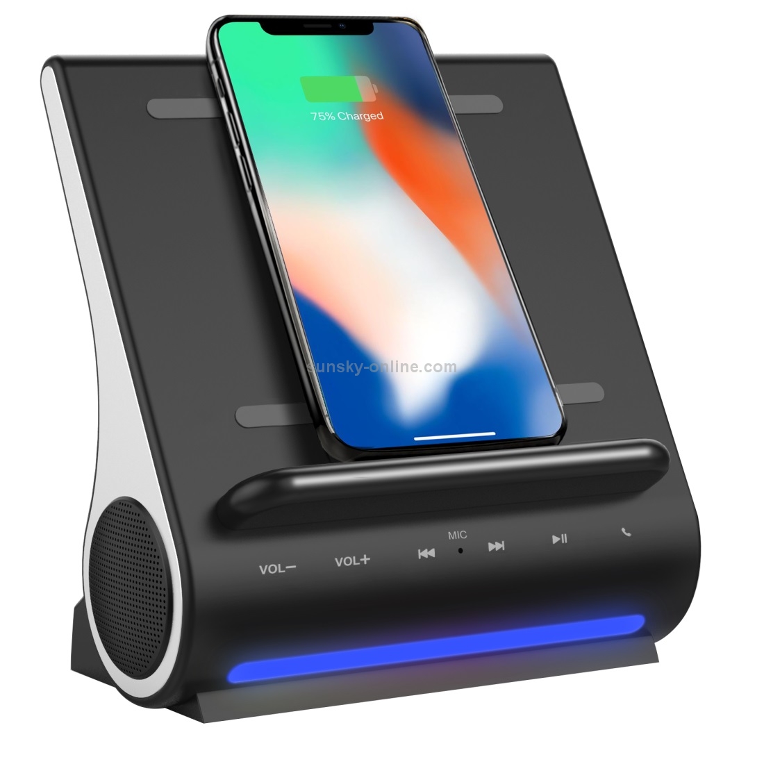 Azpen D108 3 in 1 Fast Wireless Charger Bluetooth Speaker and Docking Station, Support TF Music Player Azpen D108 3 in 1 Fast Wireless Charger Bluetooth Speaker and Docking Station, Support TF Music Player