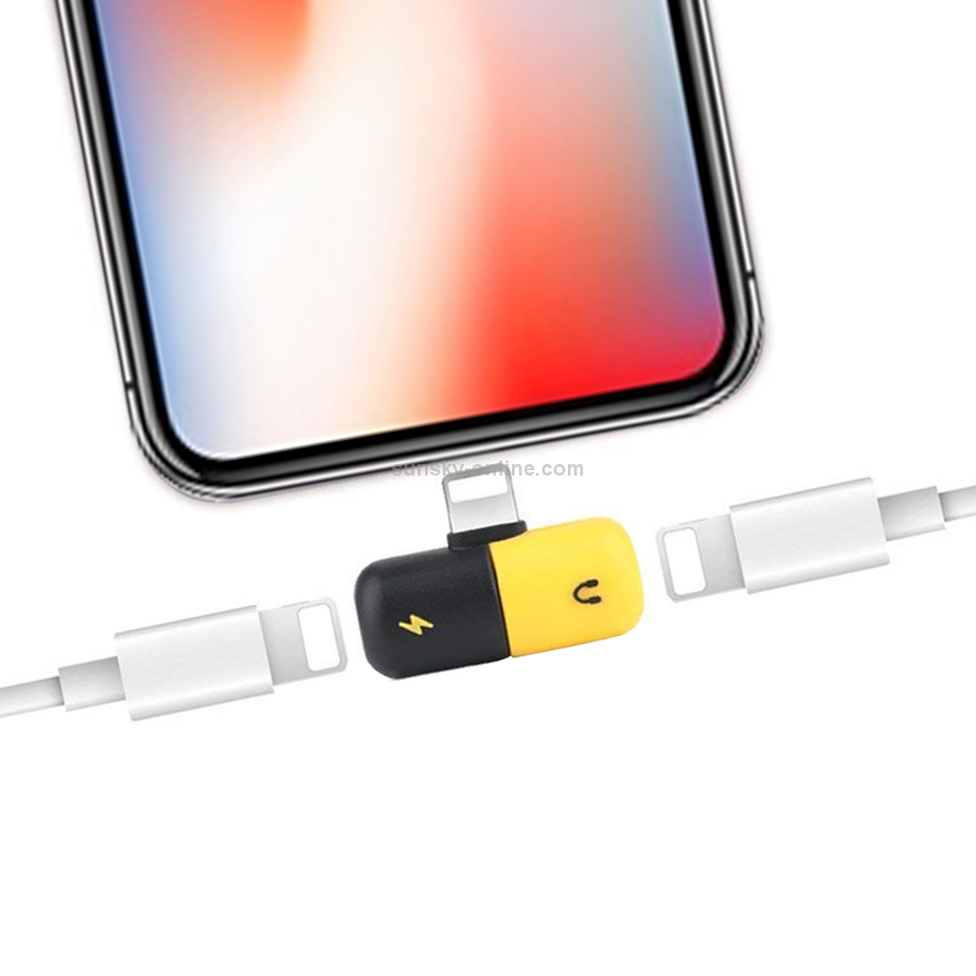 2 in 1 Dual 8 Pin Female to 8 Pin Male Pill Capsule Shape Mini Portable Audio & Charge Adapter Audio Splitter 2 in 1 Dual 8 Pin Female to 8 Pin Male Pill Capsule Shape Mini Portable Audio & Charge Adapter Audio Splitter