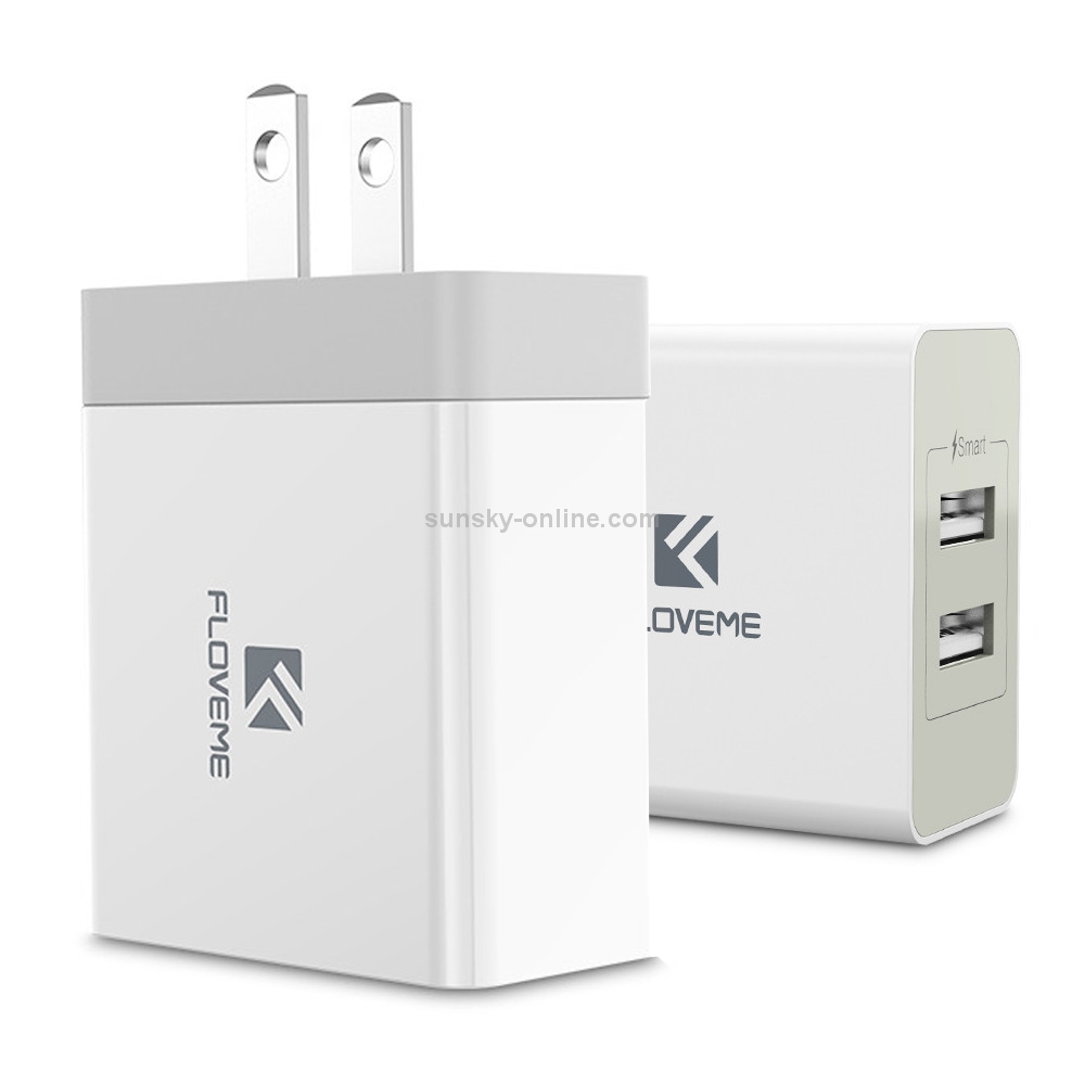 FLOVEME YXF66526 Dual USB Ports 5V 3.4A Power Adapter Travel Charger FLOVEME YXF66526 Dual USB Ports 5V 3.4A Power Adapter Travel Charger
