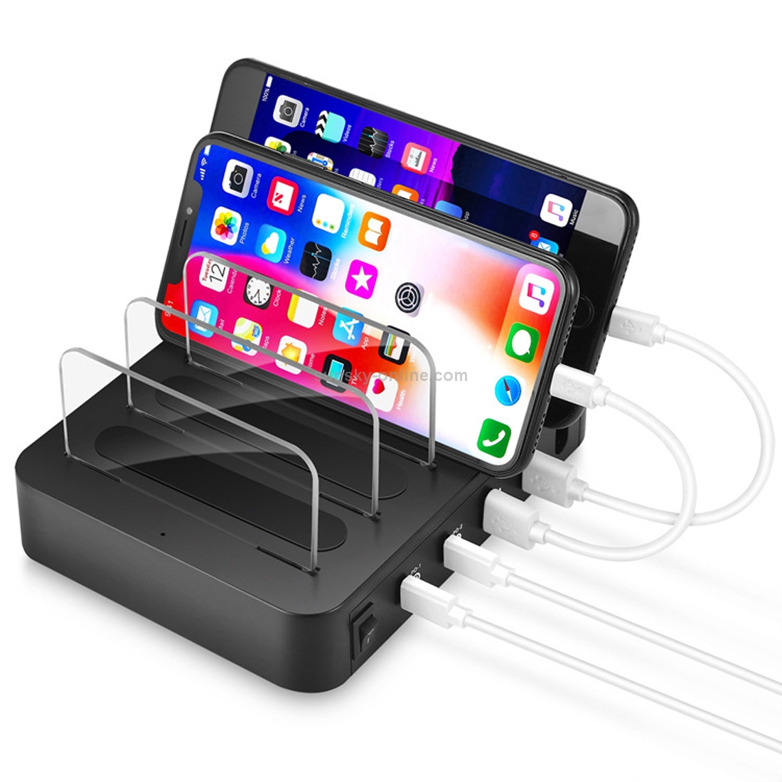 Multi-function AC 100V~240V Output 4 Ports USB-C / Type-C Double PD Detachable Charging Station Smart Charger,Support QC3.0(Black) Multi-function AC 100V~240V Output 4 Ports USB-C / Type-C Double PD Detachable Charging Station Smart Charger,Support QC3.0(Black)