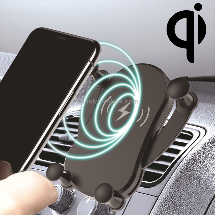 W4 QI Fast Wireless Charger Car Charger Cartoon Mobile Phone Holder (Black) W4 QI Fast Wireless Charger Car Charger Cartoon Mobile Phone Holder (Black)