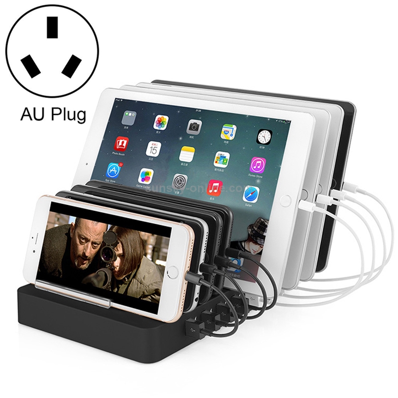 X6 96W 2.4A 8 USB Ports Smart Charger with Detachable Bezel, AU Plug(Black) X6 96W 2.4A 8 USB Ports Smart Charger with Detachable Bezel, AU Plug(Black)