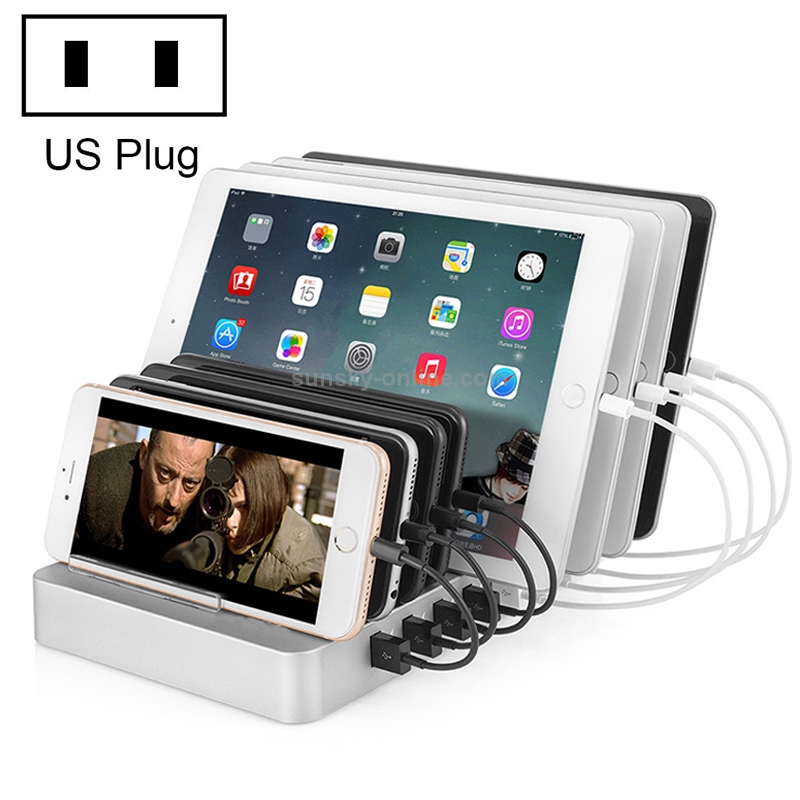 X6 96W 2.4A 8 USB Ports Smart Charger with Detachable Bezel, US Plug(White) X6 96W 2.4A 8 USB Ports Smart Charger with Detachable Bezel, US Plug(White)