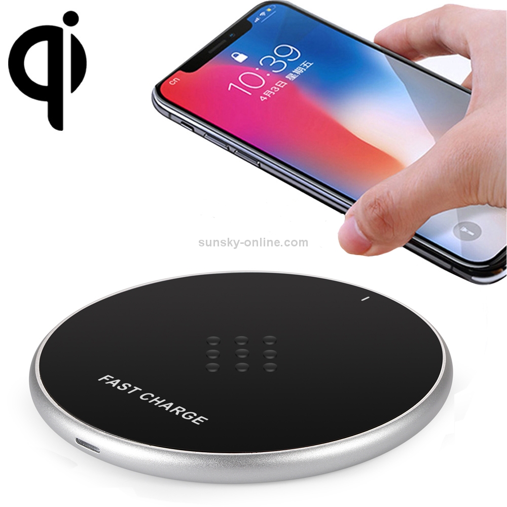 HAMTOD G19 10W QI Universal Round Wireless Charger (Silver) HAMTOD G19 10W QI Universal Round Wireless Charger (Silver)