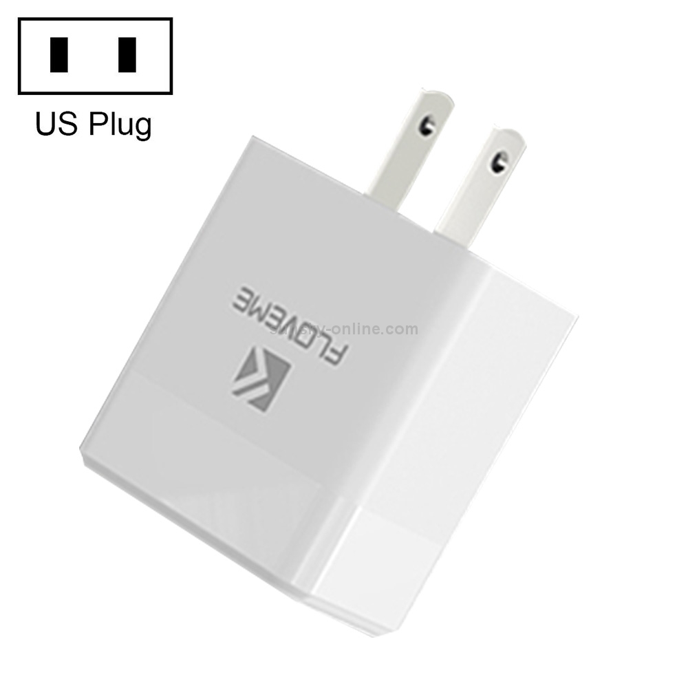 FLOVEME YXF205704 AE-FLM Dual-Port USB Charger Adapter, US Plug (White) FLOVEME YXF205704 AE-FLM Dual-Port USB Charger Adapter, US Plug (White)