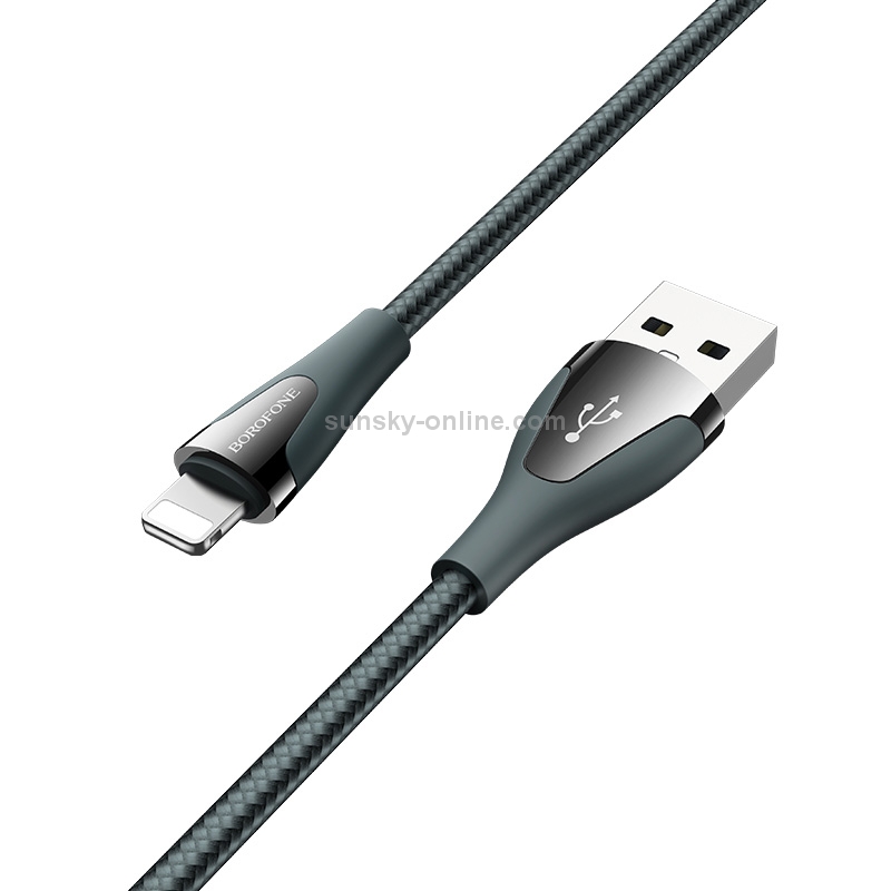 Borofone BU20 1.2m 2.4A USB to 8 Pin Advantageous Charging Data Cable (Dark Green) Borofone BU20 1.2m 2.4A USB to 8 Pin Advantageous Charging Data Cable (Dark Green)