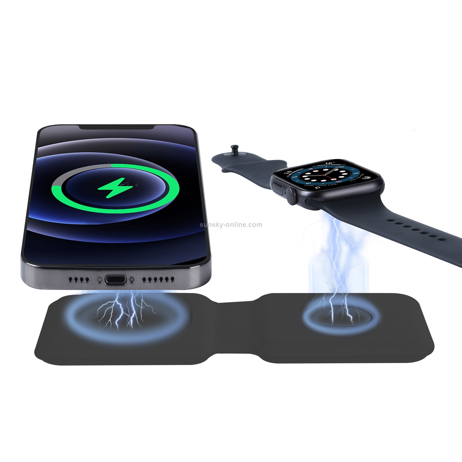 Q500 Foldable Magnetic Dual Wireless Charger for Phones / iWatch / AirPods(Black) Q500 Foldable Magnetic Dual Wireless Charger for Phones / iWatch / AirPods(Black)