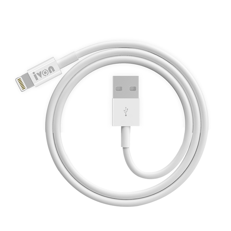 IVON CA70 8 Pin Fast Charging Data Cable, Length: 1m (White) IVON CA70 8 Pin Fast Charging Data Cable, Length: 1m (White)
