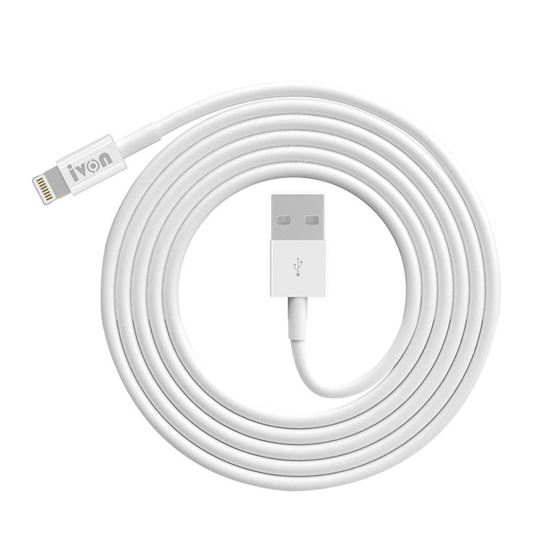 IVON CA70 8 Pin Fast Charging Data Cable, Length: 3m (White) IVON CA70 8 Pin Fast Charging Data Cable, Length: 3m (White)
