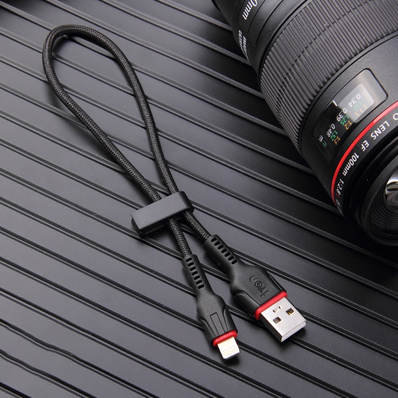 IVON CA81 8 Pin Fast Charging Data Cable, Length: 33cm (Black) IVON CA81 8 Pin Fast Charging Data Cable, Length: 33cm (Black)