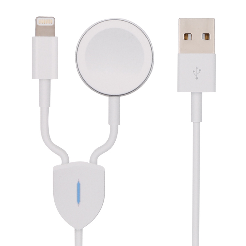 2 in 1 USB to 8 Pin + + Magnetic Watch Wireless Charger Data Cable, Cable Length: 1.2m 2 in 1 USB to 8 Pin + + Magnetic Watch Wireless Charger Data Cable, Cable Length: 1.2m