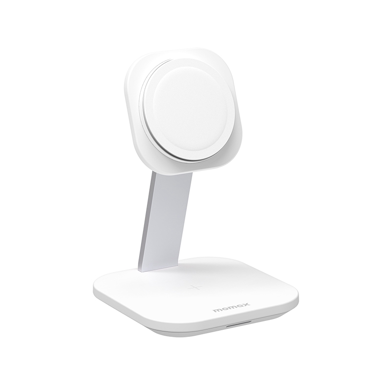 MOMAX Q.Mag Pro 2 Magnetic 2 in 1 Wireless Desktop Charger (White) MOMAX Q.Mag Pro 2 Magnetic 2 in 1 Wireless Desktop Charger (White)