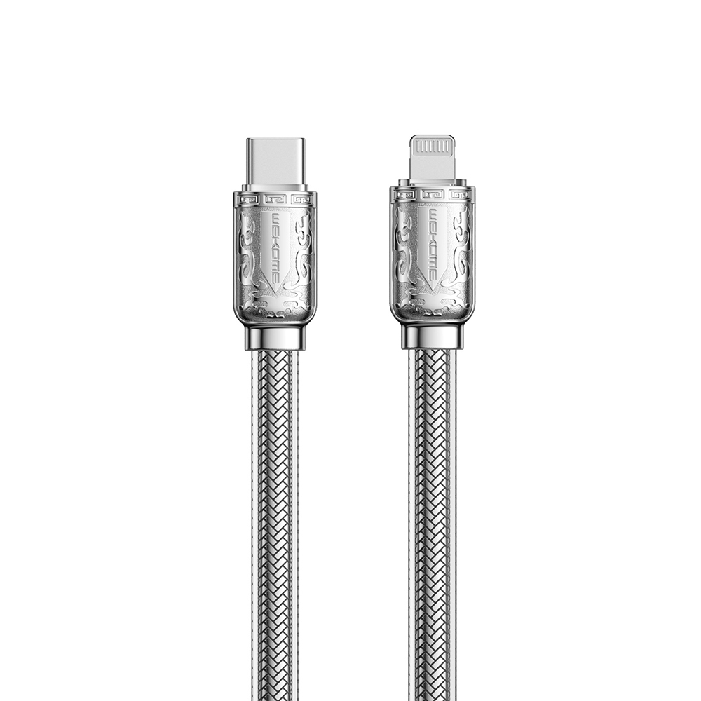 WK WDC-178 PD 20W USB-C/Type-C to 8 Pin Platinum Fast Charge Data Cable, Length 1m(Silver) WK WDC-178 PD 20W USB-C/Type-C to 8 Pin Platinum Fast Charge Data Cable, Length 1m(Silver)