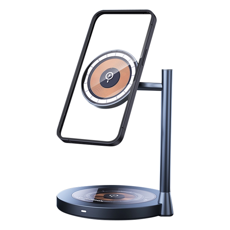 MOMAX Q.MAG DUAL2 15W Transparent Dual Magsafe Magnetic 2 in 1 Wireless Charger MOMAX Q.MAG DUAL2 15W Transparent Dual Magsafe Magnetic 2 in 1 Wireless Charger