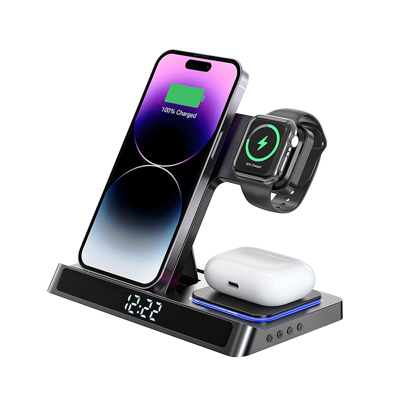 WIWU Wi-W006 5 in 1 15W Wireless Charger (Black) WIWU Wi-W006 5 in 1 15W Wireless Charger (Black)