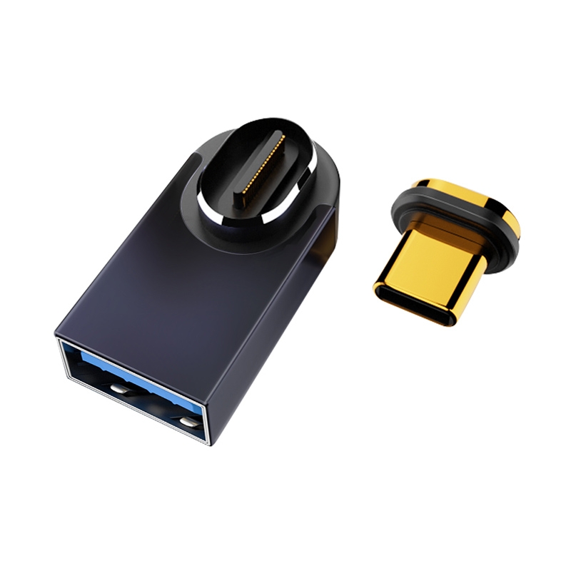 10 Gbps USB Female to Type-C Male Magnetic Magnetic Medium Elbow Charging Adapter 10 Gbps USB Female to Type-C Male Magnetic Magnetic Medium Elbow Charging Adapter