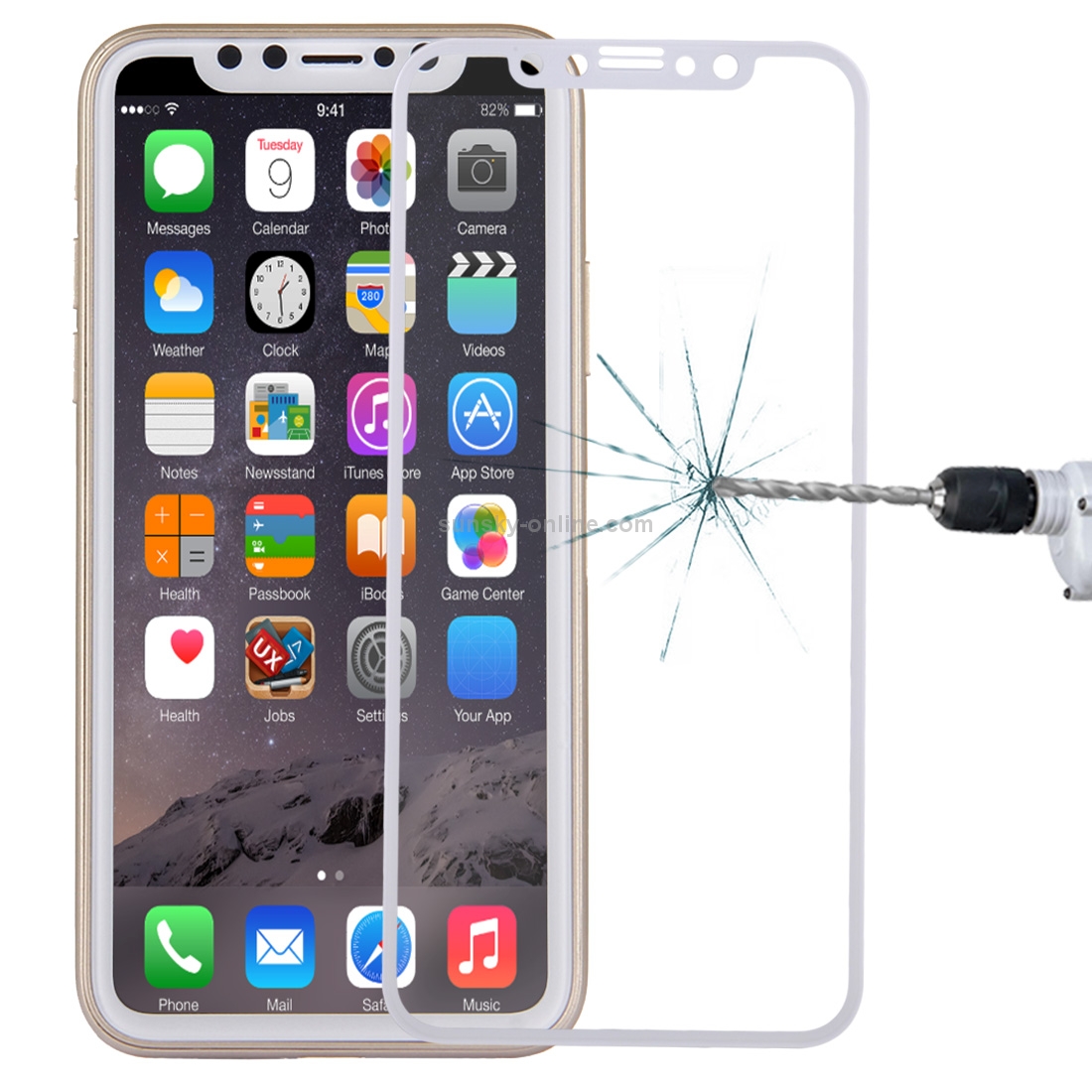 For iPhone X 0.26mm 9H Surface Hardness 2.5D Explosion-proof Full Screen Silk-screen Tempered Glass Screen Film(White) For iPhone X 0.26mm 9H Surface Hardness 2.5D Explosion-proof Full Screen Silk-screen Tempered Glass Screen Film(White)