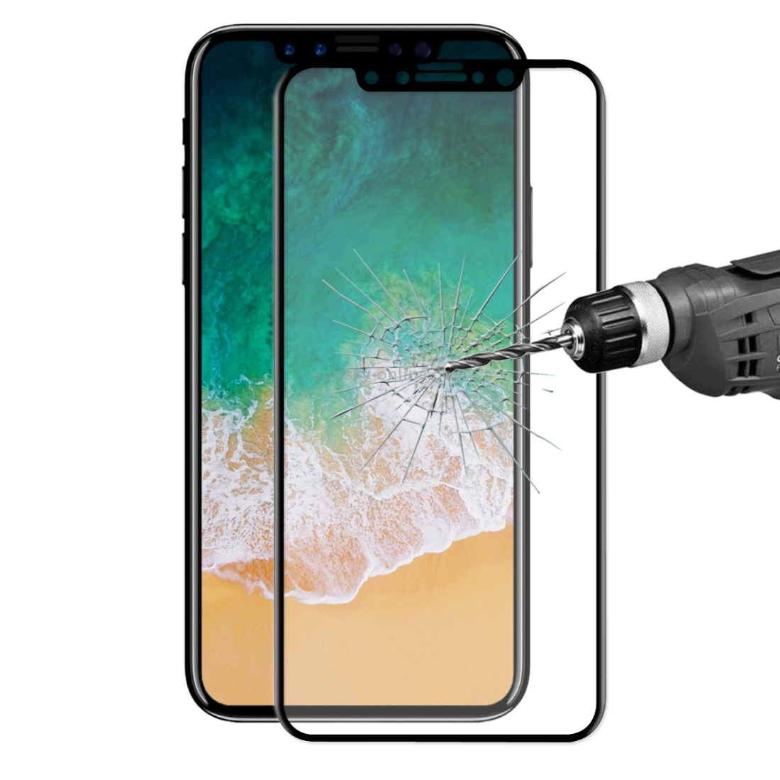 For iPhone X ENKAY Hat-Prince 0.26mm 9H Surface Hardness 3D Explosion-proof Full Screen Curved Heat Bending Tempered Glass Screen Film(Black) For iPhone X ENKAY Hat-Prince 0.26mm 9H Surface Hardness 3D Explosion-proof Full Screen Curved Heat Bending Tempered Glass Screen Film(Black)