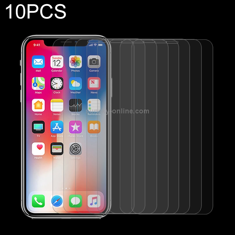 For iPhone X 10pcs 0.26mm 9H Surface Hardness Explosion-proof Non-full Screen Tempered Glass Screen Film For iPhone X 10pcs 0.26mm 9H Surface Hardness Explosion-proof Non-full Screen Tempered Glass Screen Film