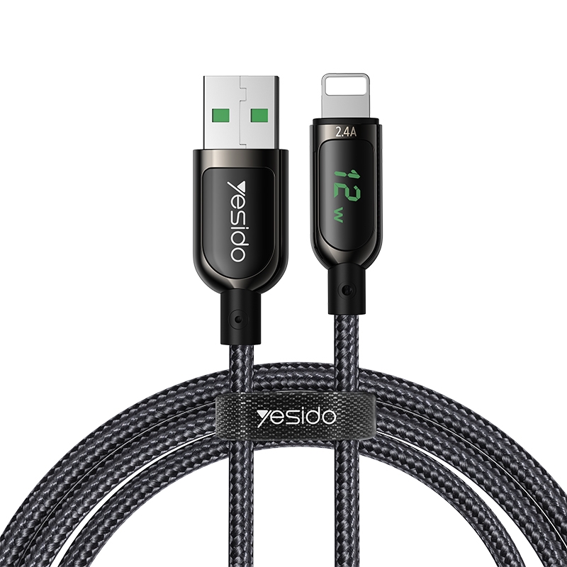 Yesido CA84 2.4A 12W USB to 8 Pin Digital Display Fast Charging Cable, Length: 1.2m Yesido CA84 2.4A 12W USB to 8 Pin Digital Display Fast Charging Cable, Length: 1.2m