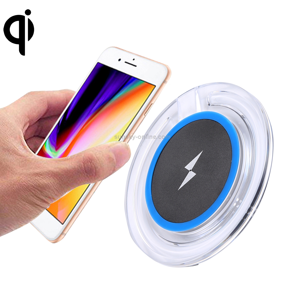 H8 5W 5V / 1A Universal Transparent Frame Qi Standard Fast Wireless Charger with Indicator Light H8 5W 5V / 1A Universal Transparent Frame Qi Standard Fast Wireless Charger with Indicator Light