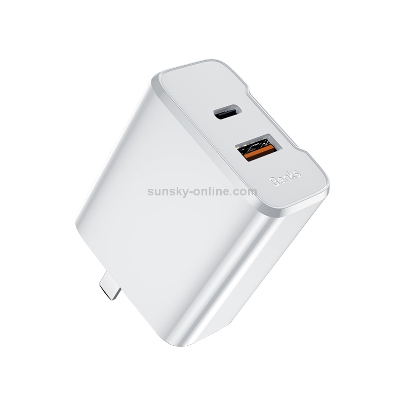 Benks PA37 Double-Port 18W USB+Type- C Wall Fast Charger Power Adapter Benks PA37 Double-Port 18W USB+Type- C Wall Fast Charger Power Adapter