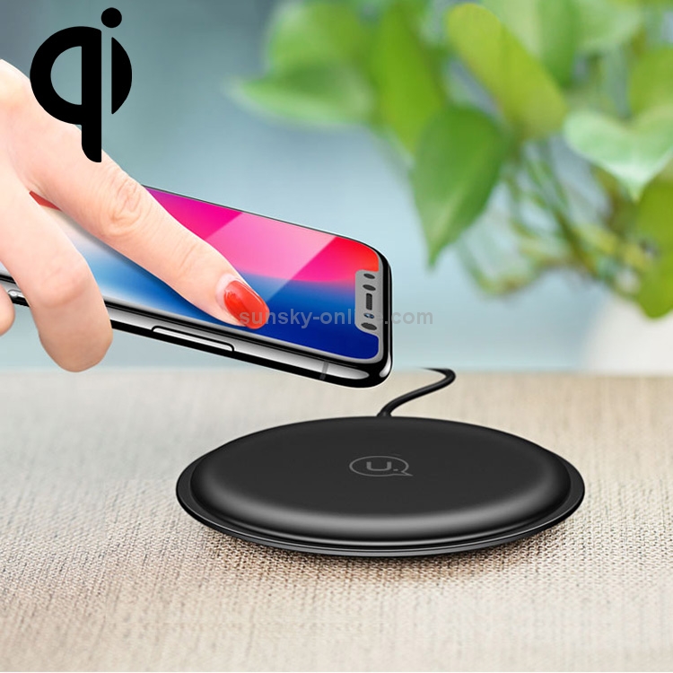 USAMS US-CD30 11.5mm Ultra-thin Round 10W Qi Wireless Charger Fast Charging Pad USAMS US-CD30 11.5mm Ultra-thin Round 10W Qi Wireless Charger Fast Charging Pad