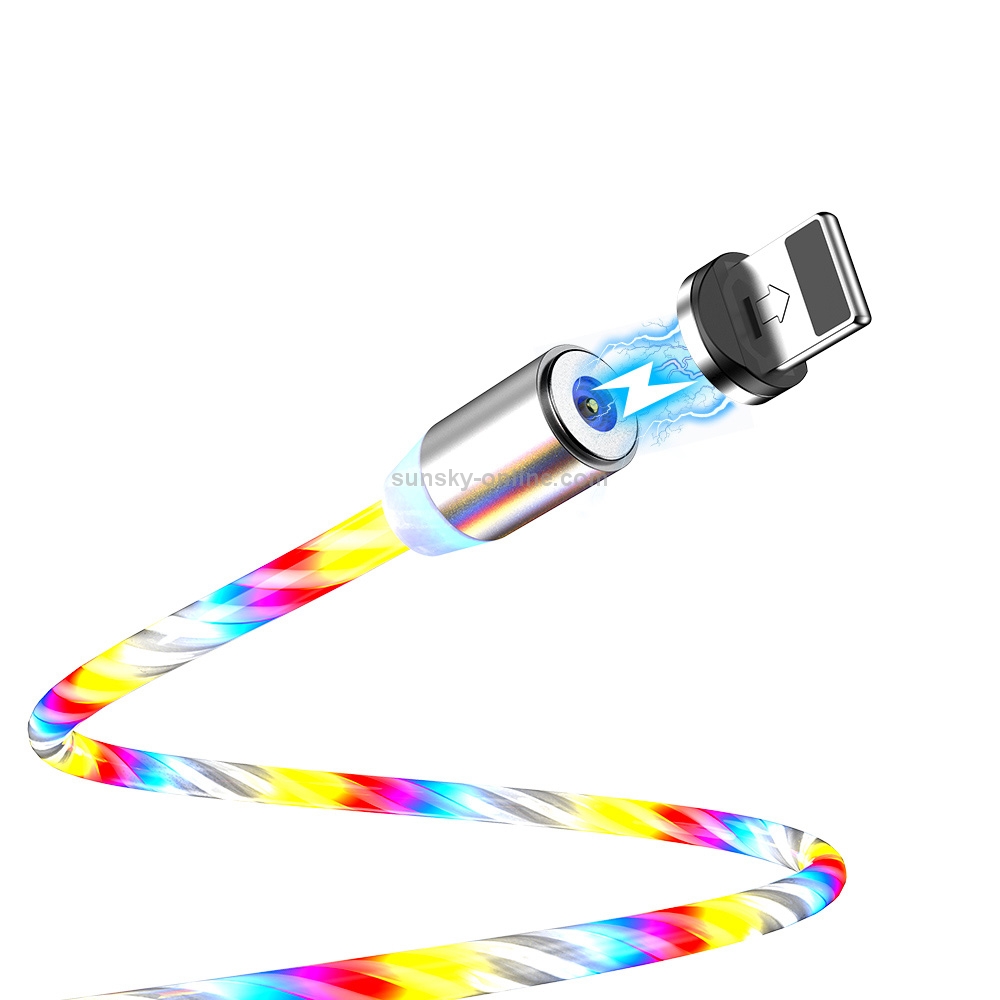 FLOVEME YXF204096 1m 2A USB to 8 Pin Luminous Magnetic Charging Cable(Colour) FLOVEME YXF204096 1m 2A USB to 8 Pin Luminous Magnetic Charging Cable(Colour)