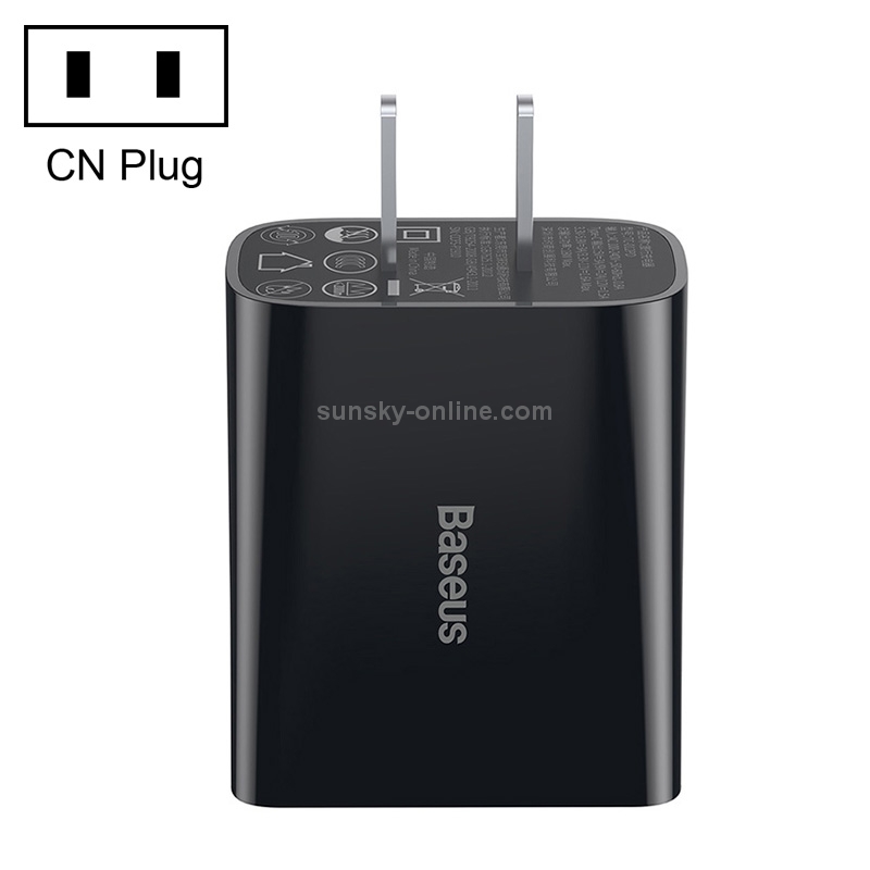 Baseus Speed Mini Series 18W PD Single USB-C / Tyep-C Quick Charger, CN Plug(Black) Baseus Speed Mini Series 18W PD Single USB-C / Tyep-C Quick Charger, CN Plug(Black)