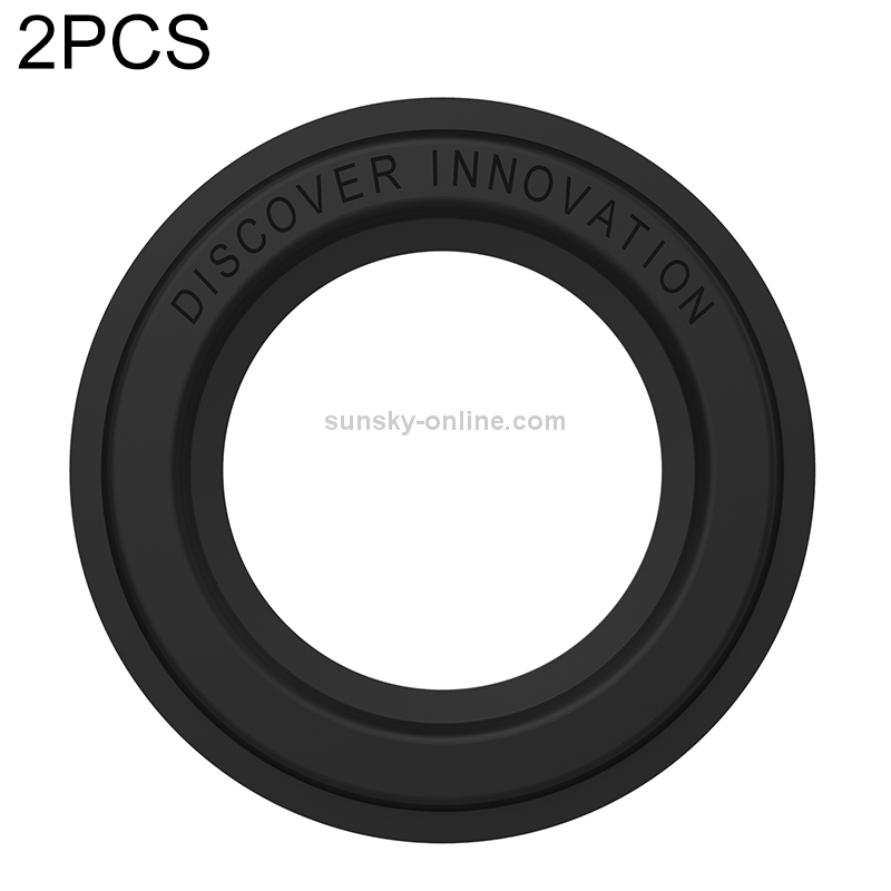 2 PCS NILLKIN Portable PU Leather Magnetic Ring Sticker (Black) 2 PCS NILLKIN Portable PU Leather Magnetic Ring Sticker (Black)