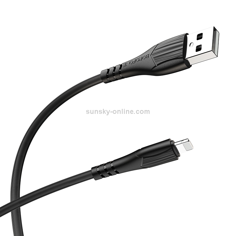 Borofone BX37 1m 2.4A Max Output USB to 8 Pin Wieldy Charging Data Cable (Black) Borofone BX37 1m 2.4A Max Output USB to 8 Pin Wieldy Charging Data Cable (Black)