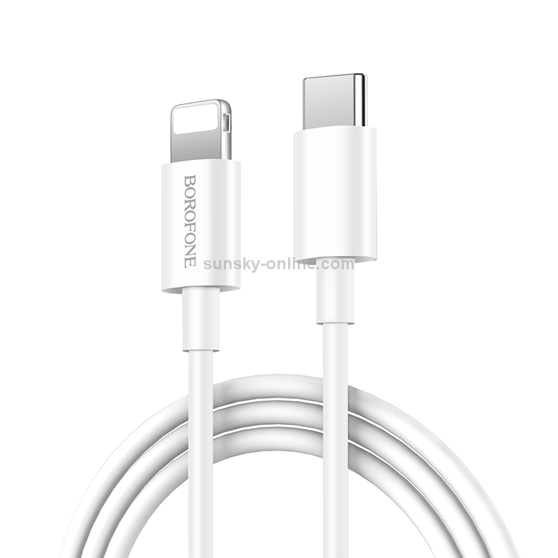Borofone BX36 USB-C / Type-C to 8 Pin Union PD Flash Charging Data Cable (White) Borofone BX36 USB-C / Type-C to 8 Pin Union PD Flash Charging Data Cable (White)