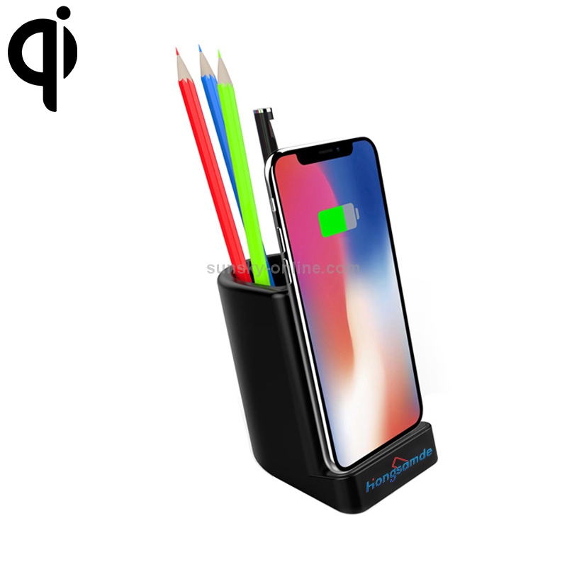 Hongsamde CD-1057 10W QI Pen Holder Shape Wireless Charger for All QI Wireless Charging Devices, with USB-C / Type-C & Dual USB Interfaces Hongsamde CD-1057 10W QI Pen Holder Shape Wireless Charger for All QI Wireless Charging Devices, with USB-C / Type-C & Dual USB Interfaces