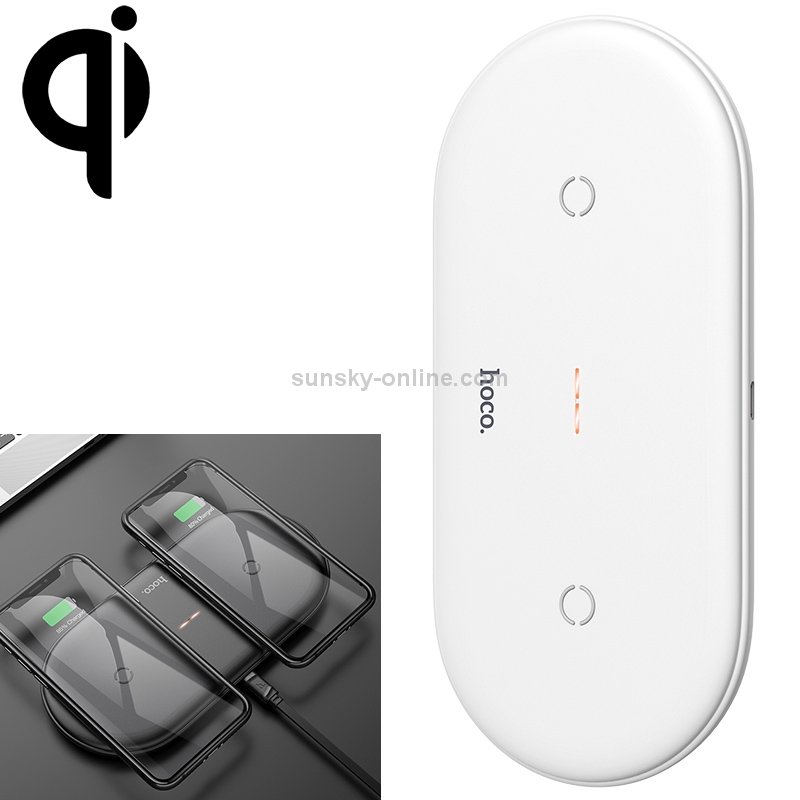 Hoco CW23 Dual Power Wireless Fast Charger (White) Hoco CW23 Dual Power Wireless Fast Charger (White)