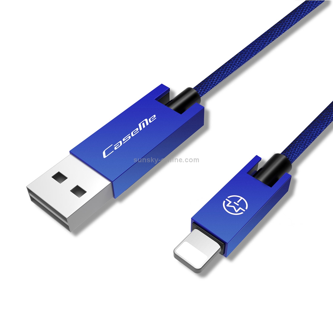 CaseMe 25cm 5V 2.1A Cloth Weave 3D Aluminium Alloy 8 Pin to USB Data Sync Charging Cable CaseMe 25cm 5V 2.1A Cloth Weave 3D Aluminium Alloy 8 Pin to USB Data Sync Charging Cable