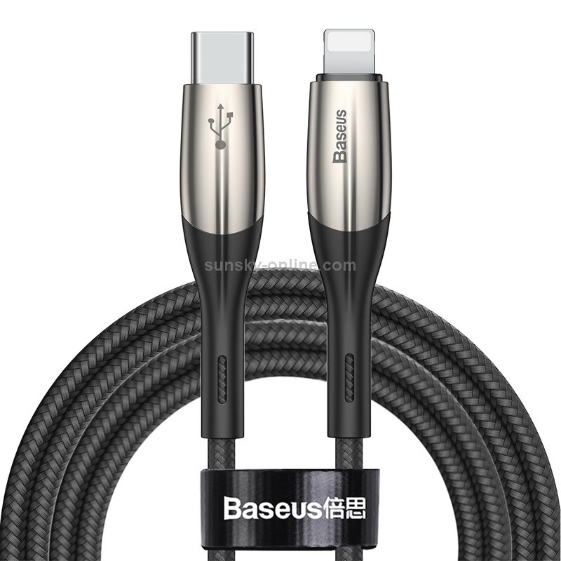 Baseus Horizontal 18W USB-C / Type-C to 8 Pin Data Sync Charging Cable PD Cable, Length: 0.5m(Black) Baseus Horizontal 18W USB-C / Type-C to 8 Pin Data Sync Charging Cable PD Cable, Length: 0.5m(Black)